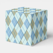 Raute-Muster Blau-Golfsport Geschenkboxen Geschenkschachtel (Rückseite)