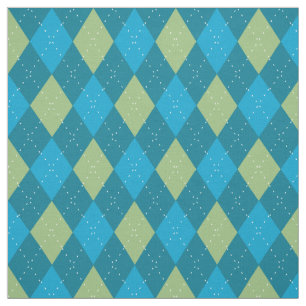 Raute Muster Blau Stoff