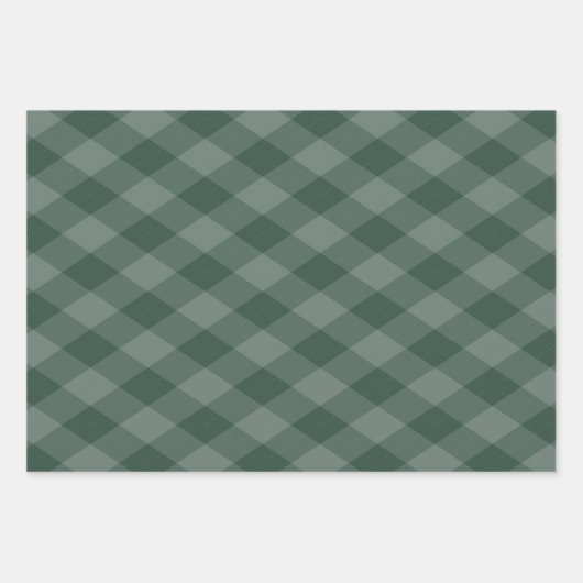 Raute Muster Burgund Aquamarin und dunkelgrün Geschenkpapier Set (Vorderseite 3)