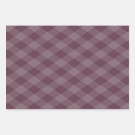 Raute Muster Burgund Aquamarin und dunkelgrün Geschenkpapier Set (Vorderseite 2)