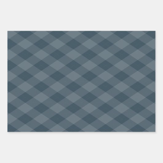 Raute Muster Burgund Aquamarin und dunkelgrün Geschenkpapier Set (Vorderseite)