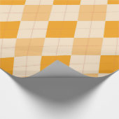 Raute Muster Diamond Design Geometrie Orange Geschenkpapier (Ecke)
