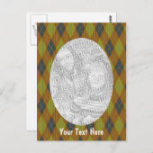 Raute Muster Foto Postkarte (Vorne/Hinten)