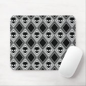 Raute-Muster für Schwarzweiß-Alien Mousepad (Mit Mouse)