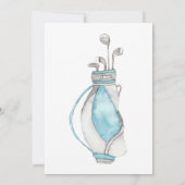 Raute Muster Groom's Golf Party Einladung (Rückseite)