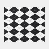 Raute Muster nahtlos in Schwarzweiß. Geomet Fleecedecke (Vorderseite (Horizontal))