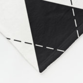 Raute Muster nahtlos in Schwarzweiß. Geomet Fleecedecke (Ecke)