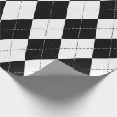 Raute Muster nahtlos in Schwarzweiß. Geomet Geschenkpapier (Ecke)