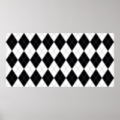 Raute Muster nahtlos in Schwarzweiß. Geomet Poster (Vorne)