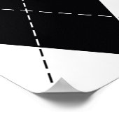 Raute Muster nahtlos in Schwarzweiß. Geomet Poster (Ecke)