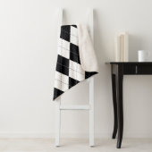 Raute Muster nahtlos in Schwarzweiß. Geomet Sherpadecke (Beispiel)