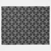 Raute Muster Schwarz-Grau-Alien Fleecedecke (Vorderseite (Horizontal))