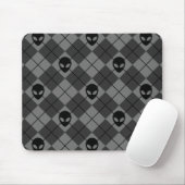 Raute Muster Schwarz-Grau-Alien Mousepad (Mit Mouse)