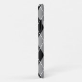 Raute Muster schwarz, grau, blau Case-Mate iPhone Hülle (Hinten/Rechts)