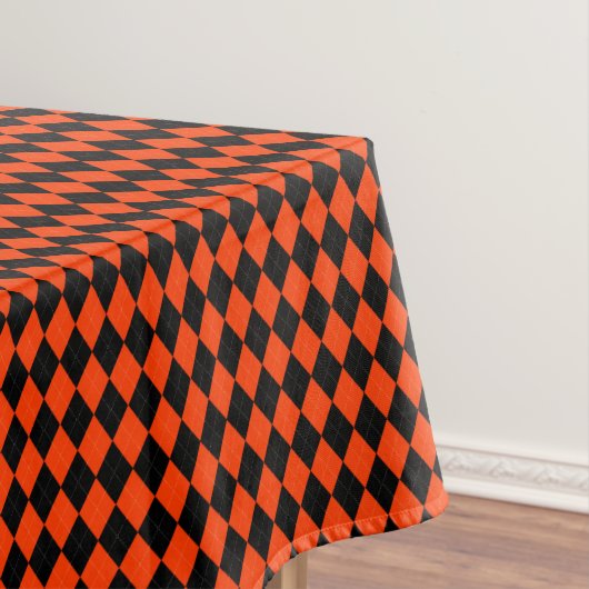 Raute-Orange-Black-52x70 BAUMWOLLE Tischdecke (Beispiel)