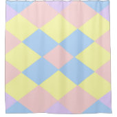 Raute Pastel Spring Colors Duschvorhang (Vorderseite)