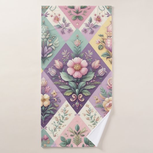 Raute pastellfarben Osterfeier/Frühling Badehandtuch (Badehandtuch)