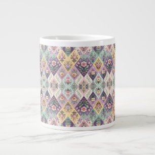 Raute pastellfarben Osterfeier/Frühling Jumbo-Tasse