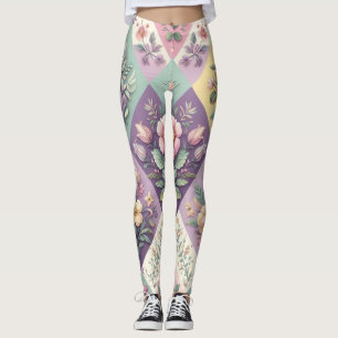 Raute pastellfarben Osterfeier/Frühling Leggings