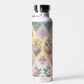 Raute pastellfarben Osterfeier/Frühling Trinkflasche (Rechts)