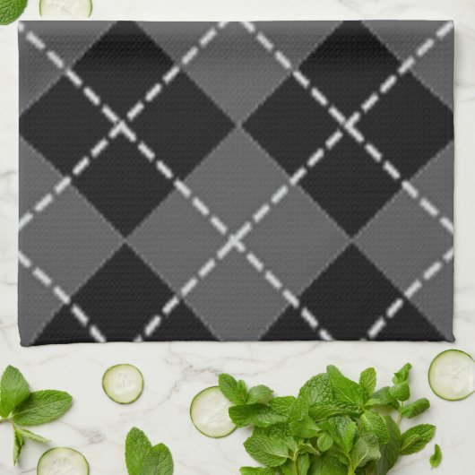 RAUTE PATTERN GESCHIRRTUCH (Gefaltet)