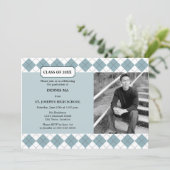 Raute Preppy Foto Abschluss Ankündigung (Stehend Vorderseite)