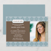 Raute Preppy Foto Abschluss Ankündigung (Vorne/Hinten)