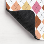 Raute Preppy Mousepad, Pfirsiche und Braune Mousepad (Ecke)