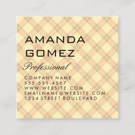 Raute Quadratische Visitenkarte (Vorderseite)