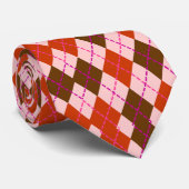 Raute Red & Brown Sporty Men's Krawatte (Gerollt)