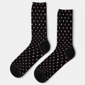 Raute Rosa Muster Crew Socken (Linkes Detail)