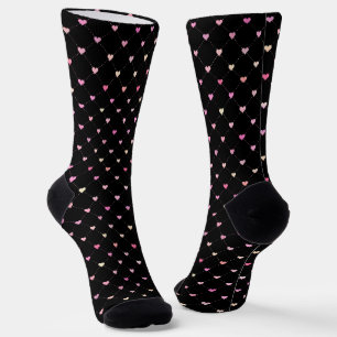 Raute Rosa Muster Crew Socken
