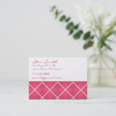 Raute Rosa und Himbeere Visitenkarte (Stehend Vorderseite)