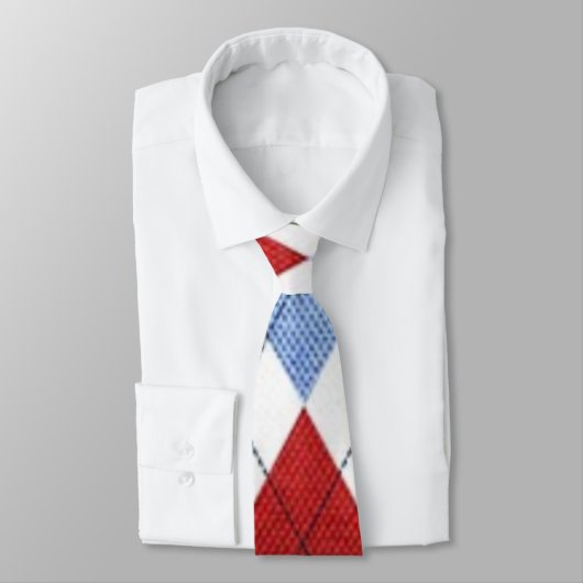 Raute Rot und Blau Neue Custom Modern Moderne Männ Krawatte (Gebunden)