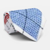 Raute Rot und Blau Neue Custom Modern Moderne Männ Krawatte (Gerollt)