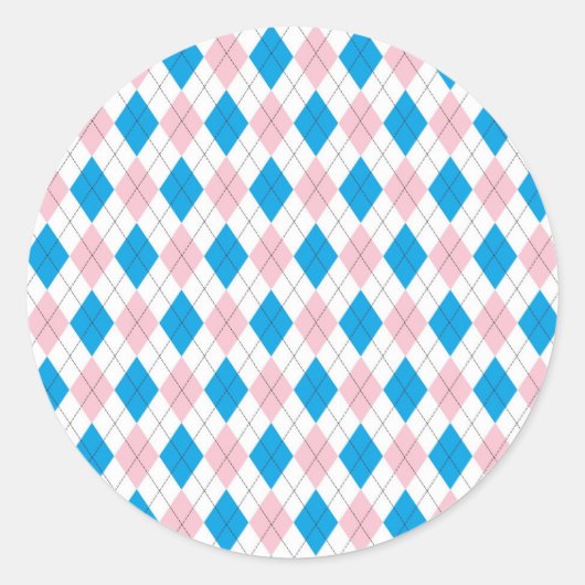 Raute Runder Aufkleber (Vorderseite)