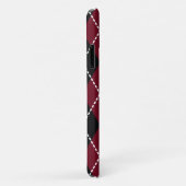 Raute schwarz, bordeauxblau, Monogramm Case-Mate iPhone Hülle (Hinten/Rechts)