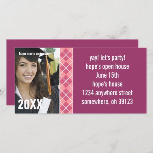 Raute Senior Pictures 2010 Abschluss Einladung (Vorne/Hinten)