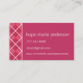 Raute Senior Pictures Senior Visitenkarte (Rückseite)