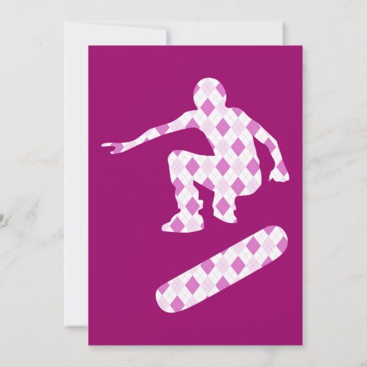 Raute-Skateboard Einladung (Vorderseite)