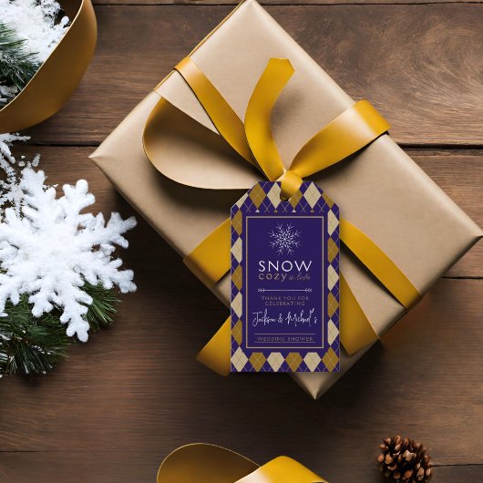 Raute Snow Cosy Winter Wedding Dusche Geschenkanhänger