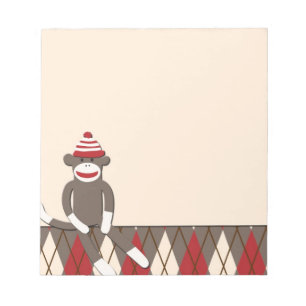 Raute Sock Monkey Notepad Notizblock
