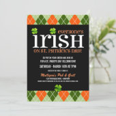 Raute St. Patricks Day Party Einladungen (Stehend Vorderseite)