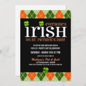 Raute St. Patricks Day Party Einladungen (Vorne/Hinten)