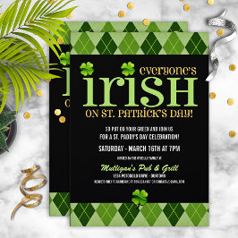 Raute St. Patricks Day Party Einladungen