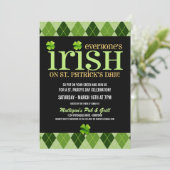 Raute St. Patricks Day Party Einladungen (Stehend Vorderseite)