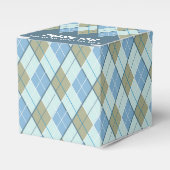 Raute Stil Blau brauner Golf Danke Geschenkboxen Geschenkschachtel (Vorderseite)