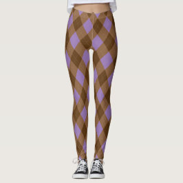 Raute Stil Karierte Leggings