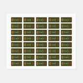 Raute Strick Camouflage grün / braun - Initialen o Etiketten (Blatt)