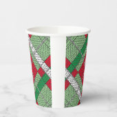 RAUTE STRICK Papier-Cups Pappbecher (Links)